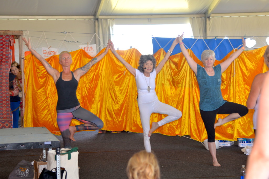 Tao Porchon-Lynch teaching at Nantucket Yoga Festival